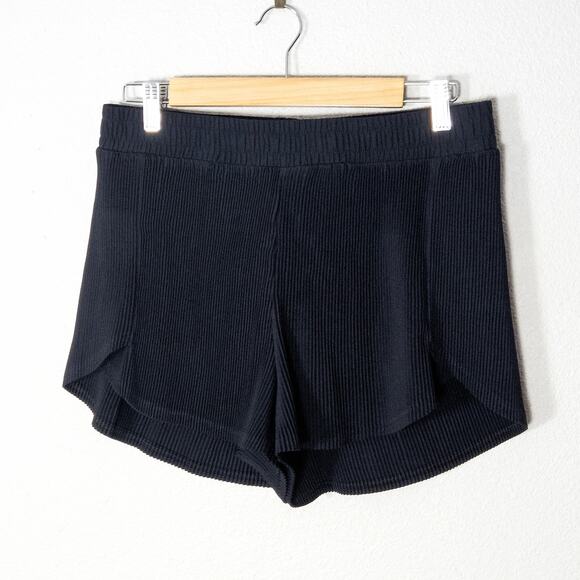 all in motion Pants - All In Motion Women’s Shorts Sporty Clean Girl Core Ribbed Black Active Lounge M